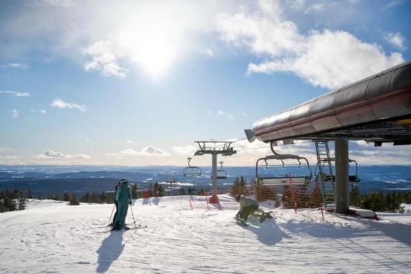 Leilighet Med Panoramautsikt Sjusjoen Innendors Parkering Eksteriør bilde