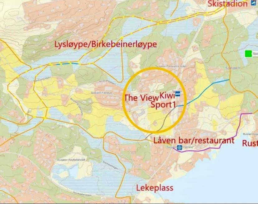 Leilighet Med Panoramautsikt Sjusjoen Innendors Parkering Eksteriør bilde